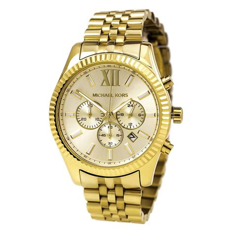 gold watches men michael kors|Michael Kors lexington watch men's.